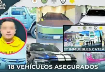 A Cybertruck and 17 luxury cars seized after 17 raids in Querétaro.