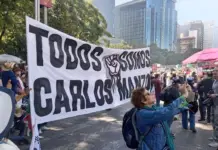 Protesters march in Mexico City against insecurity and the Sheinbaum government