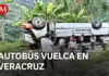 Bus carrying students overturns due to mechanical failure in Veracruz; 20 injured and 3 dead