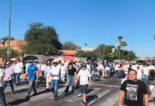 1500 protest in Baja California Sur