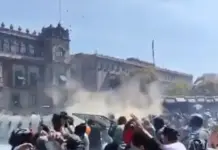 Tear Gas Clouds Mexico City As Gen Z Protesters Push Through Barriers Near National Palace