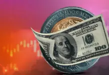 The peso strengthens and falls back below 18 units per dollar