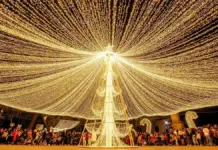 Durango is filled with magic with the Christmas lights in the historic center