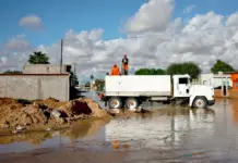 Severe flooding in some areas of Puerto Peñasco