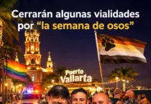 Nighttime road closures announced in downtown Puerto Vallarta for “Bear Week”