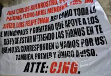Heads and “narcomanta” left for police commanders and former chiefs; signed by the CJNG
