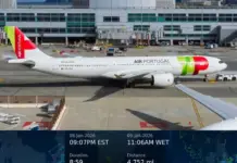 TAP flight 278 connects Cancun with Lisbon directly