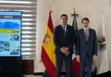 The Spanish ambassador to Mexico visited the state of Aguascalientes to discuss cooperation on various issues.