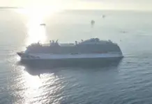 The Royal Princess arrives in Mazatlán, the first cruise ship of 2026