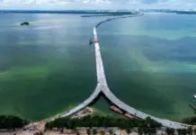 Nichupté Bridge in Cancún. Another mega-project by AMLO with irregularities and overpricing.