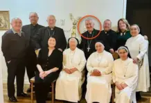 The Bishop of San Diego crossed into Tijuana to attend the Hong Kong convention; the Vatican is investigating him for alleged misconduct.