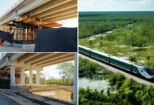 Elevated viaduct of the Maya Train is sinking; there is a risk of collapse.