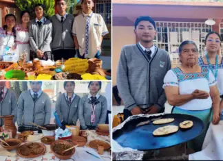 Between barbecue, rabbit, and other dishes, students from the Mezquital Valley promote the rich food of their region.