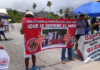 Protesters block access to the Tulum archaeological site in protest against restrictions and high fees
