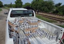 They fled without the loot! Nearly 500 beers were stolen from the train as it passed through Piedras Negras.