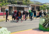 Migrant caravan arrives in Arriaga after traveling 240 kilometers from Tapachula