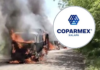 Coparmex condemns insecurity after the burning of 5 trucks in northern Veracruz