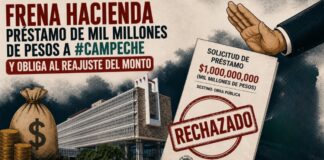 The Treasury halts a one billion peso loan to Campeche and forces an adjustment of the amount.