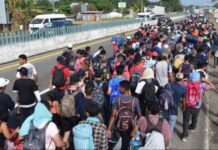 Migrant caravan heads towards Oaxaca