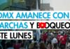 Mexico City starts the week with marches and blockades: Affected streets and areas with closures