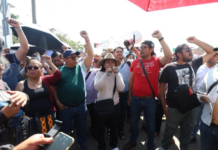 CNTE protests in Oaxaca during Sheinbaum’s report broadcast and announces mobilization
