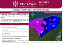 Heavy rains are expected in Yucatán over the next few days.