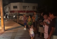 Power outages persist during the early morning hours in Playa del Carmen.