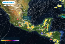 Storms, hail, cold temperatures, and strong gusts of wind are expected in several Mexican states over the next few hours.