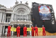 Greenpeace protests against mega-tourism project in the Mayan Jungle, in Quintana Roo