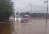 The access road to the Amado Nervo Bridge in Puerto Vallarta is flooded.