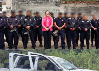 Eight municipal police officers from Coeneo arrested.