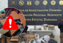 Military personnel seize explosives at a home in Durango.