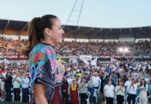More than 10,000 people showed their support for Milena Quiroga’s candidacy for governor of Baja California Sur.