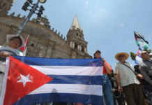 “Long live the peoples who resist”: marches in Guadalajara fo\r Cuba and Palestine