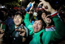 More than a million people take to the streets of Mexico City to celebrate the victory.