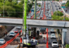 Construction of the Mexico-Queretaro train causes chaos on Boulevard Bernardo Quintana, the city’s main thoroughfare