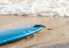 How did she get there? A girl stranded on a surfboard is rescued off the coast of Baja California Sur.