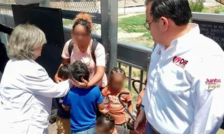 Two U.S. children found begging for money in Nuevo Laredo; DIF intervenes.