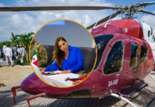 Mara Lezama’s administration allocated nearly 440 million pesos for a Bell 429 helicopter—close to three times its reference value—operated by PABE-TAX, a firm linked to Seguritech.