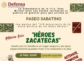 Mexican Army invites the public to the “Zacatecas Heroes” commemorative walk.