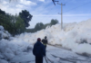 Toxic foam blocks highway in Hidalgo, raising concerns among families about pollution